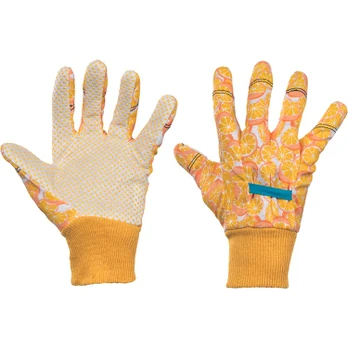 Tekstilinės taškuotos pirštinės Kixx FUNKY FRUIT PVC