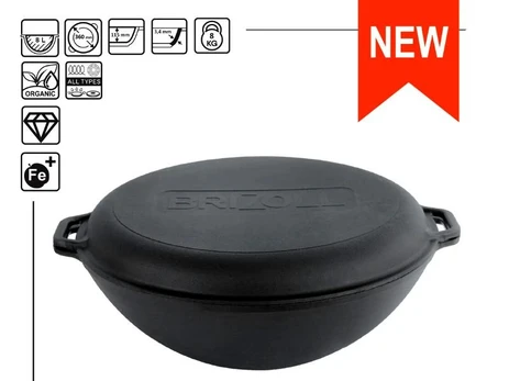 Ketaus keptuvė Ø 36 cm WOK Lid-Pan