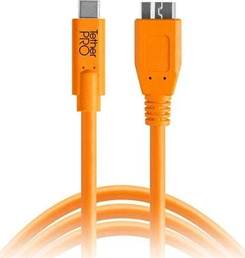 Tether Tools CUC3315-ORG USB laidas 4,6 m USB 3.2 Gen 1 (3.1 Gen 1) USB A Micro-USB B Oranžinis