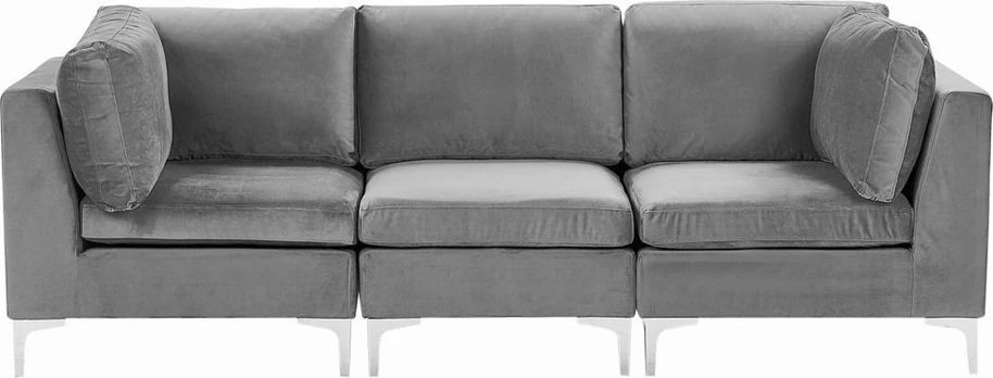 Modulinė sofa Beliani Evja, pilka sp., 235 x 85 cm x 84 cm