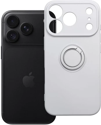 Dėklas Oem Case for iPhone 18 Pro / 17 Pro Silicone Ring sidabrinis