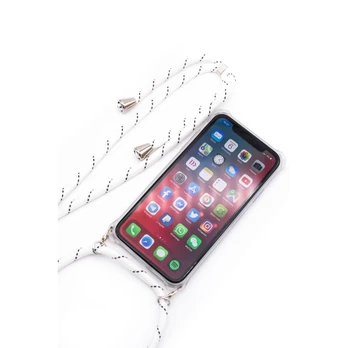 Evelatus Apple iPhone 11 Pro silikoninis skaidrus su karoliu TPU permatomu dirželiu