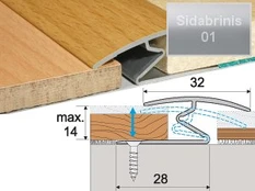 Profilis Effector A69 sujungimo | sidabrinis 90 cm