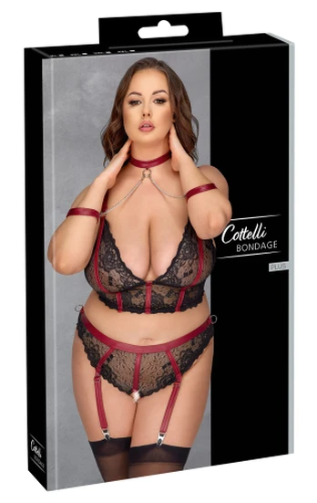 Bra Set Bondage 2XL Plius dydžio seksuali apranga