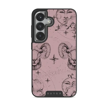 Aries - Samsung Galaxy S25 Case, Elite Dark (Magnetic) / Silver / Pink