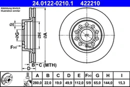 ATE 24.0122-0210.1 Brake Disc kaina