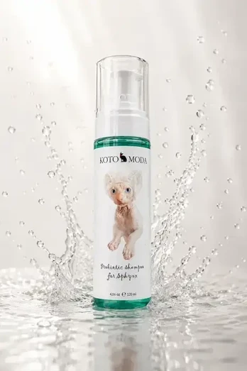Kotomoda Probiotinis šampūnas sfinksų veislės katėms, 120 ml