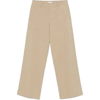 Kelnės moterims, Smėlio, Cotton wide leg pant