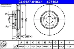 ATE 24.0127-0103.1 Brake Disc
