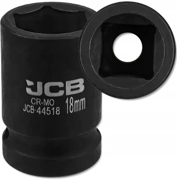 Jcb smūginis antgalis 1/2" 18 mm 6-kampis Cr-mo