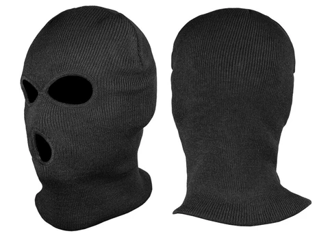 Balaclava su šaliku, Mil-Tec, Fine strick, Juoda