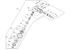 Gear case assy. DSRM-2400_U/L, Echo
