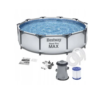 Karkasinis baseinas Bestway Steel Pro Max, 305x76 cm, su filtru