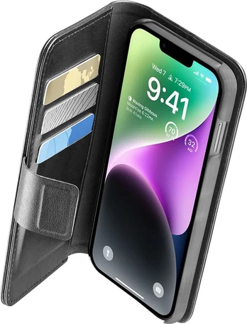 Dėkliukas Cellularline iPhone 14 Book Agenda 2, Black