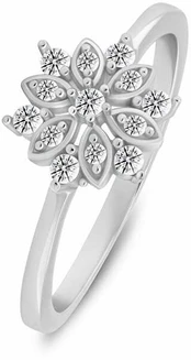 Brilio Silver Charming sidabrinis ring with zircons RI141W