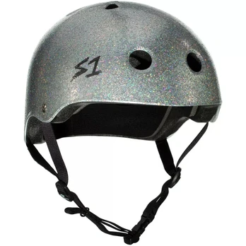 S-ONE HELMET LIFER SILVER GLOSS GLITTER M