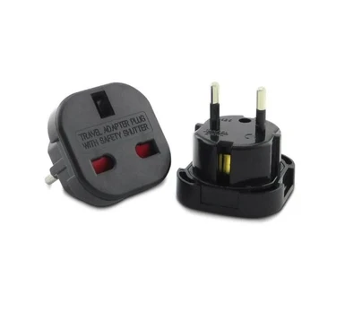 MACLEAN MCE72 Maclean MCE72 Plug Adapteris UK to EU juodas