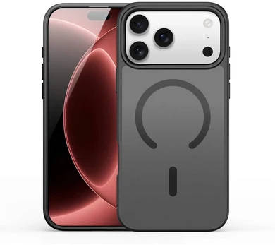 DUX DUCIS case YIND compatible with MagSafe for iPhone 17 Pro Max / 18 Pro Max (Open Ring Version) juodas