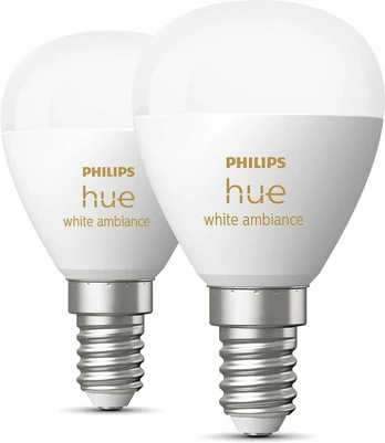 Philips Hue Baltas Ambiance E14 Kugel 470lm, 2er Pack