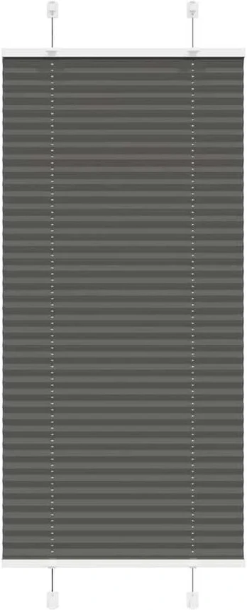 Plisuota žaliuze juoda 65x100 cm audinio plotis 64,4 cm