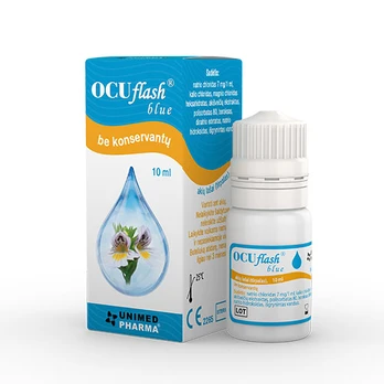 OCUFLASH akių lašai Blue, be konservantų, 10 ml