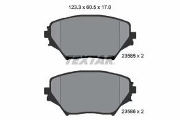 Stabdžių trinkelių rinkinys, diskinis stabdys TEXTAR 2358501 kaina