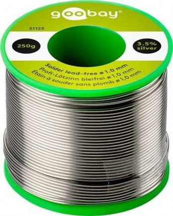 Goobay Bešvinė litavimo skarda, 1,0 mm, 250 g ritinėlis