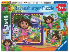 Ravensburger - Dora the Explorer 3x49p (12004197) kaina