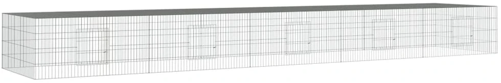 Triušių narvas, 5 segmentai, 541x109x54cm, galvanizuota geležis