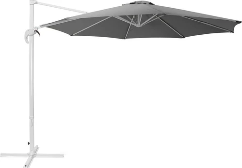 Beliani Parasol sodo Savona szaro-balta 300 cm