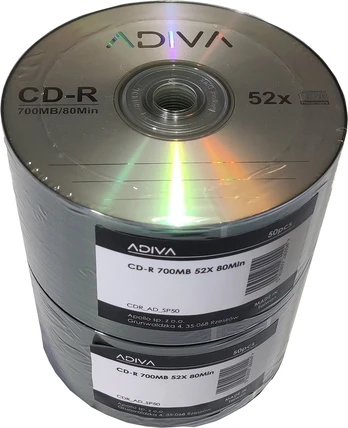 Adiva Adiva CD-R | 700 MB | x52 | velenas 50 vnt.| 80min