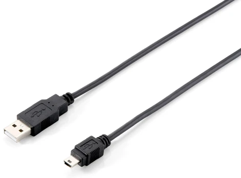 Kabelis USB Equip USB-A - miniUSB 1.8 m Juodas (128521)