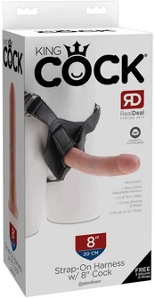 King Cock Strap-On 8 inch Strap-on dildo kaina