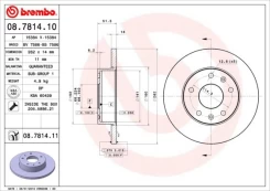Stabdžių diskas BREMBO 08.7814.11 kaina