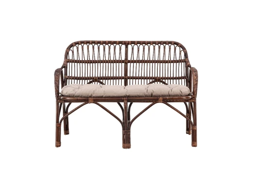 „Sofa Rattan“ – tamsaus riešuto / smėlio spalvos