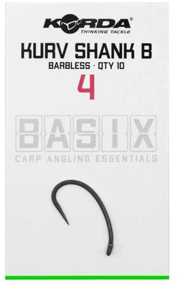 Kabliukai Korda Basix Kurv Barbless