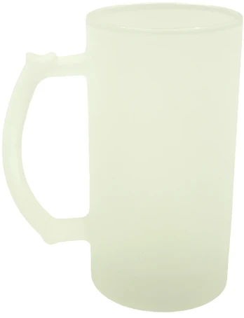 Baltas matinio stiklo bokalas, 500 ml
