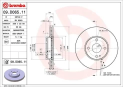 Stabdžių diskas BREMBO 09.D065.11 kaina