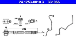 ATE 24.1253-0010.3 Brake hose kaina