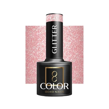 OCHO NAILS Hibridinis nagų lakas GLITTER G07 -5 g