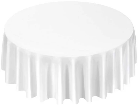 Baltos apvalios staltiesės 6 vnt. 304,8 cm