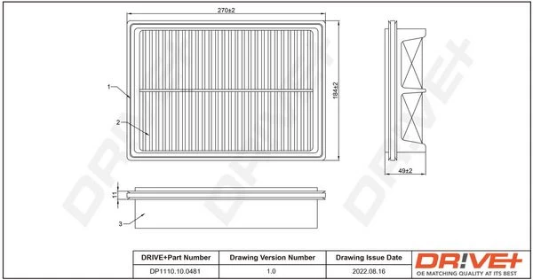 Oro filtras Dr!ve+ DP1110.10.0481