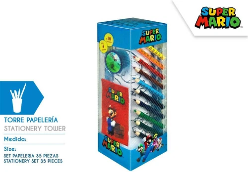 Raštinės reikmenys bokšte iš 35 Super Mario dalių