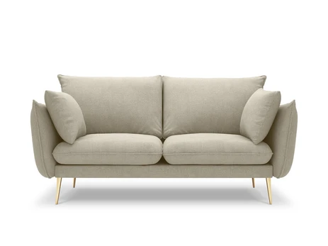 Dvivietė sofa Milo Casa Elio, smėlio/auksinės spalvos