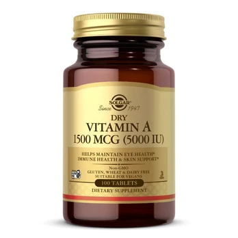 Solgar Vitaminas A, 100 kapsulių