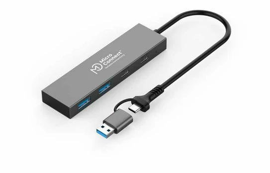 MicroConnect USB 3.0 Hub 4-Port USB-C & A Connectors