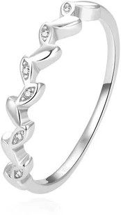 Beneto Charming sidabrinis ring with clear zircons AGG389