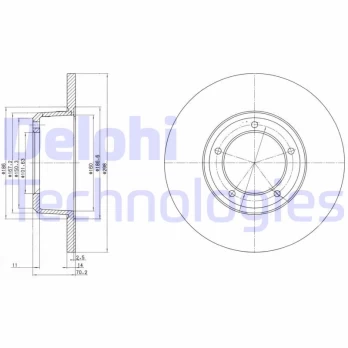 Stabdžių diskas DELPHI BG2297