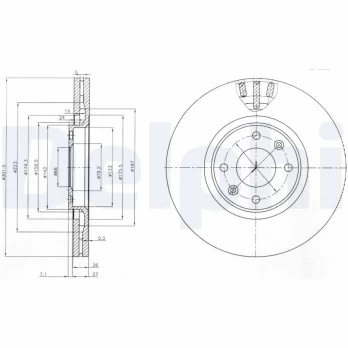 DELPHI BG4002 Brake Disc