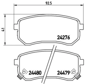 Stabdžių trinkelių rinkinys, diskinis stabdys BREMBO P 30 033